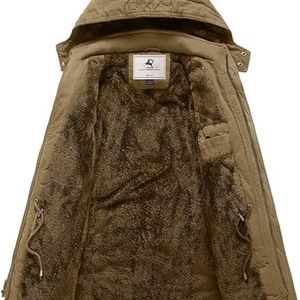 BROWN Men's Winter Coat Warm Thicken Parka Jacket
